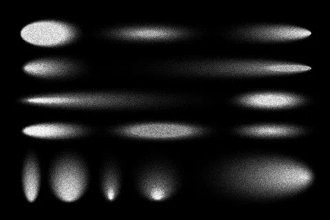 Stipple shadows set, dotted design elements. Fading gradient. Stippling, dotwork 库存插图