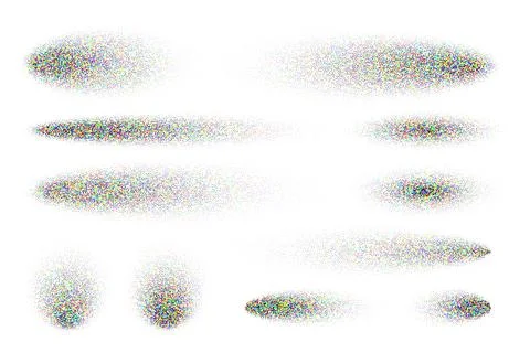 Stipple shadows set, dotted design elements. Fading gradient. Stippling, dotwork Stockillustratie