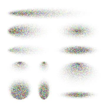 Stipple shadows set, dotted design elements. Fading gradient. Stippling, dotwork Stockillustratie