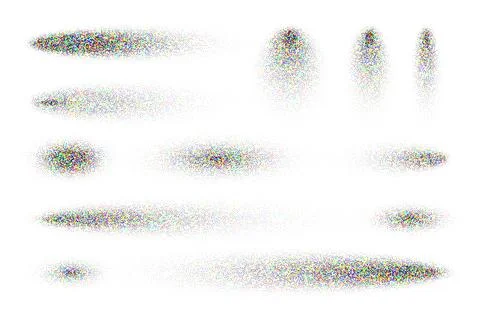 Stipple shadows set, dotted design elements. Fading gradient. Stippling, dotwork 스톡 일러스트