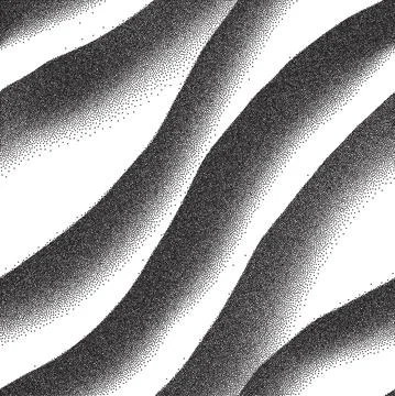 Stipple wave seamless pattern on white background. Dotwork gradient vector Иллюстрация