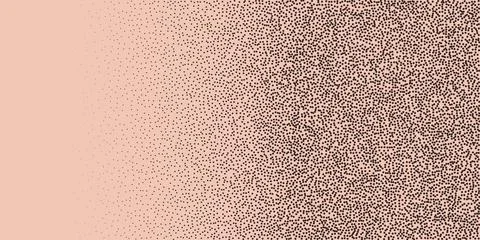 Stippled Black and White Gradient. Faded Dotwork Texture with Random Grunge Illustrazione stock