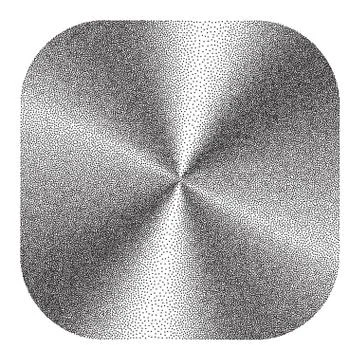 Stippled Brushed Metal Square Button - Vector Illustration 스톡 일러스트