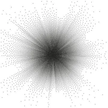 Stippled Firework burst for Design Project. EPS 10 Stock Illustration