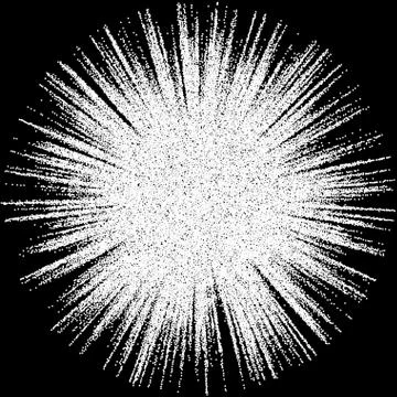 Stippled Firework Globe for Design Project - vector illustration Stock Illustration