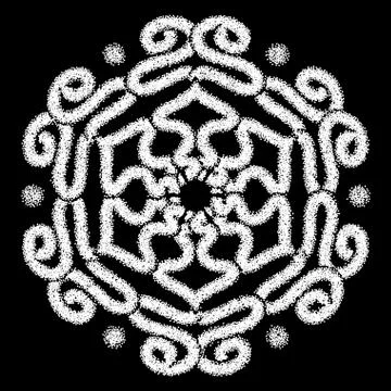 Stippled Mandala   - vector illustration Stock Illustration