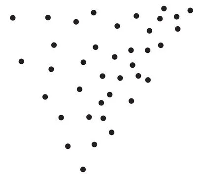 Stippled triangle element for design Illustrazione stock