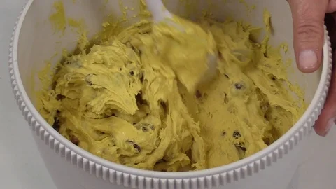 Stir cake dough Stock Footage 109424748