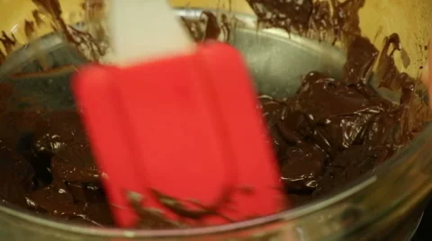 Stir chocolate cream Stock Footage 64467540