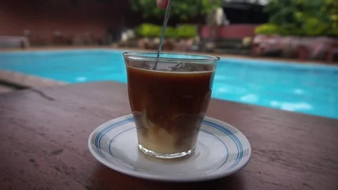 Stir the coffee Stock Footage 303223624