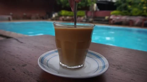 Stir the coffee Video stock 303223625