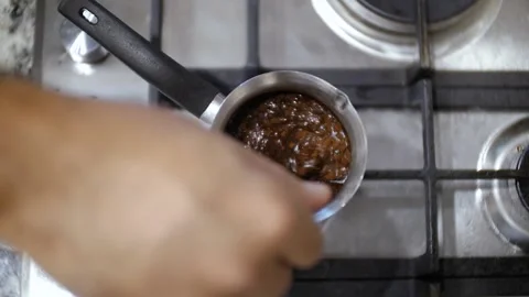 Stir Coffee in a Turk - third shot Video stock 219019549