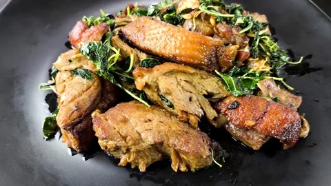 Stir duck basil3 Stock Footage 321118586