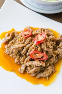 Stir fried beef 스톡 사진