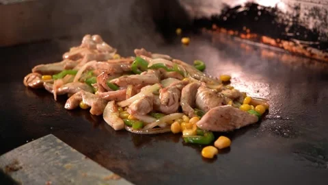 Stir-Fried Chicken with Vegetables Stock Footage 319949512