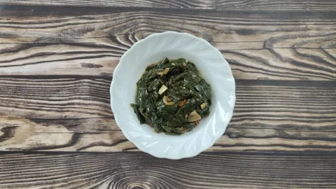 Stir-fried Genjer Vegetables Stock Footage 321376691