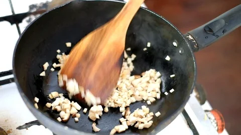 Stir Fried ingredient Stock Footage 73672962