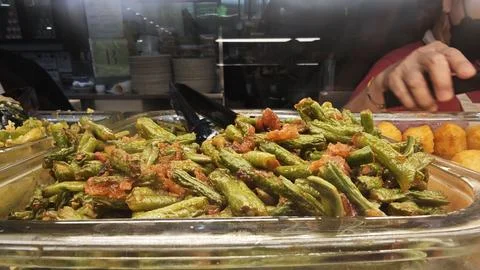 Stir-Fried Long Beans with Spicy Sambal Chili – Indonesian Side Dish Stock Photos