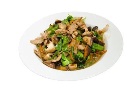 Stir-fried mixed vegetables. Stock Photos