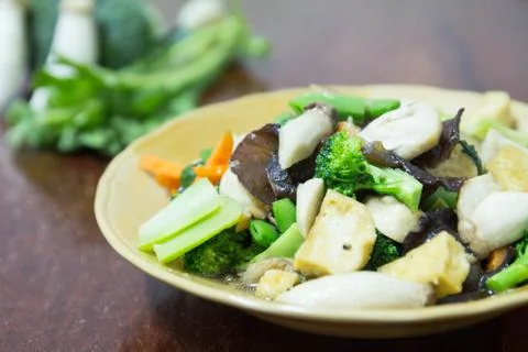 Stir-fried mixed vegetables Stock Photos
