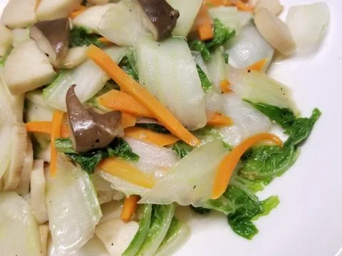Stir Fried Mixed Vegetables Stock Photos