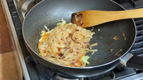 Stir Fried Noodles Delight Stock Footage 310655778