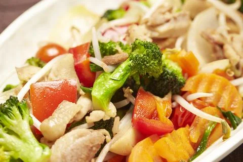 Stir fried vegetables Stock Photos