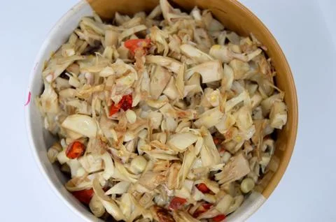 Stir-fried Young Jackfruit Is Ready To Eat, Very Suitable To Eat With Warm Rice Stock Photos