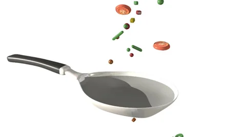 Stir Fry Animation Stock Footage 35209715