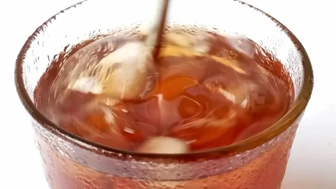 Stir the iced tea Stock Footage 287052971