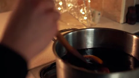 Stir mulled wine Stock Footage 151797349