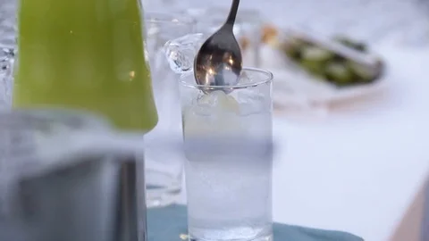 Stiring Drink Stock Footage 87486922