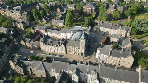 Stirling in Scotland by drone Stock Footage 247393209