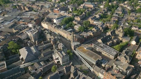 Stirling in Scotland by drone Stock Footage 247393259