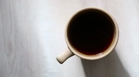 Stirring black coffee Stock Footage 46264087