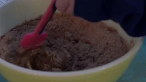 Stirring Brownie Batter Stock Footage 147103347