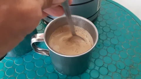 Stirring Cappuccino Stock-Footage 290000515