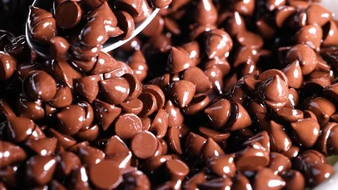 Stirring Chocolate Chips in a Bowl Stock Footage 325268832