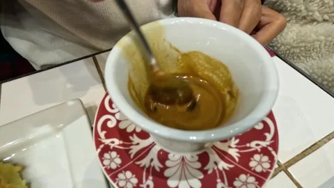Stirring Coffee in Paris Cafe Stock Footage 298403220