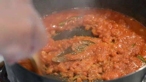 Stirring Curry Base Stock Footage 136059509