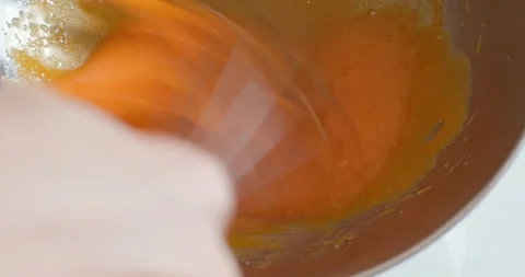 Stirring egg in the bowl Stock Footage 131133247
