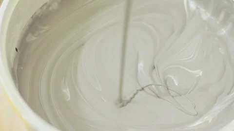 Stirring Grey Paint, #6 Home Improvement HD Stock Footage 34293365
