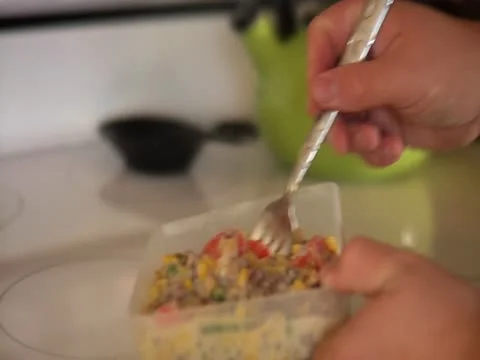 Stirring Hot Dish Stock Footage 20495904