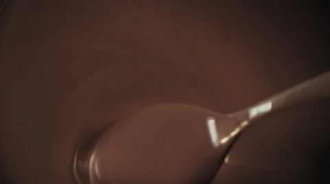 Stirring Hot Melted Chocolate Stock Footage 51593427