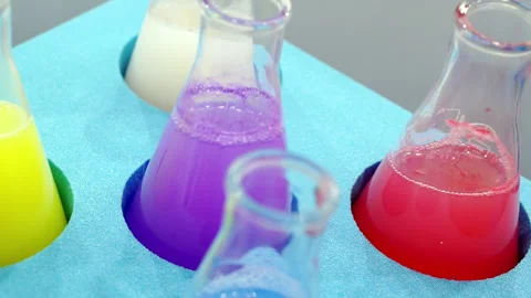 Stirring of liquid dosage forms with a laboratory shaker. Stock Footage 236724301
