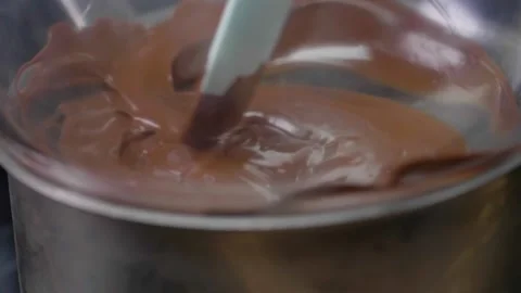 Stirring Melted Chocolate Stock Footage 166863059