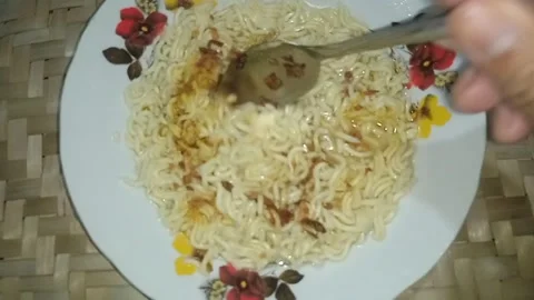 Stirring noodle Stock Footage 308725108