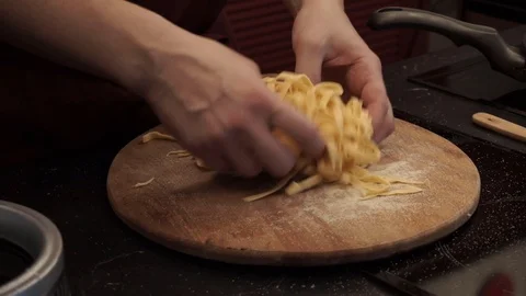 Stirring noodles Stock Footage 113527024