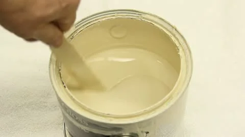 Stirring paint Stock Footage 21747806