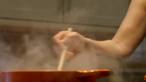 Stirring Pot Stock Footage 74927206